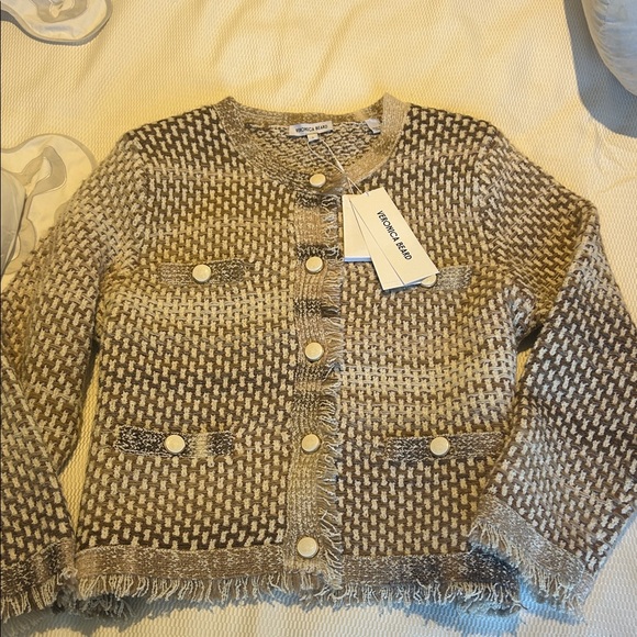 Veronica Beard Jackets & Blazers - Veronica Beard Sariyah Woven Knit Jacket in tan